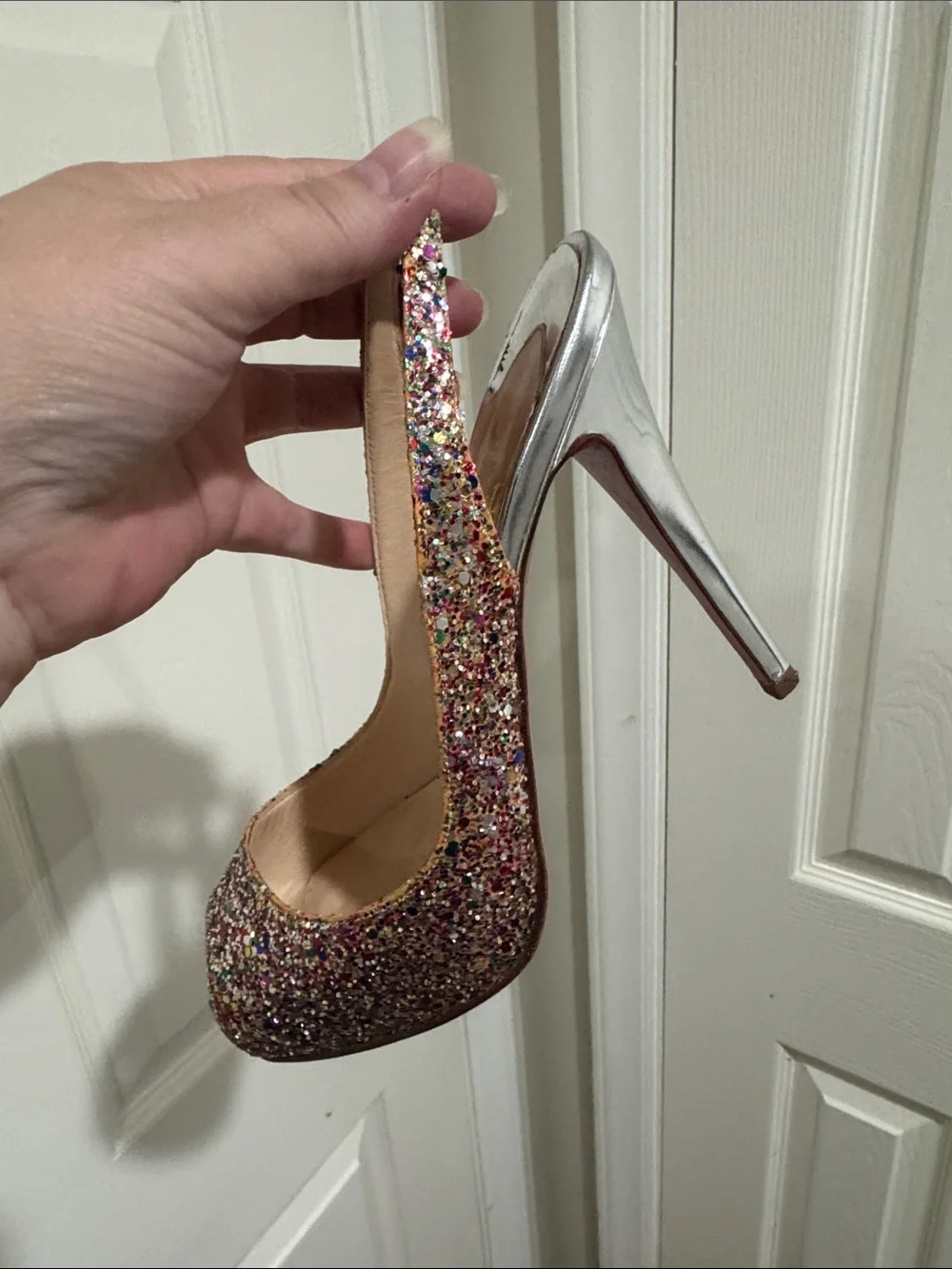 Christian Louboutin sparkling multicolor